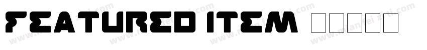 Featured Item字体转换